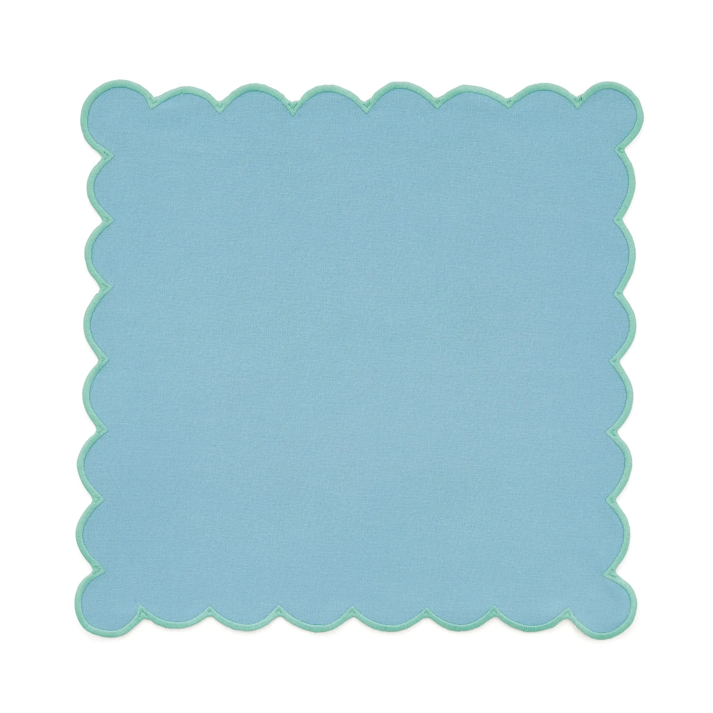 Scallop Trim Napkins 4 Pack - Green product