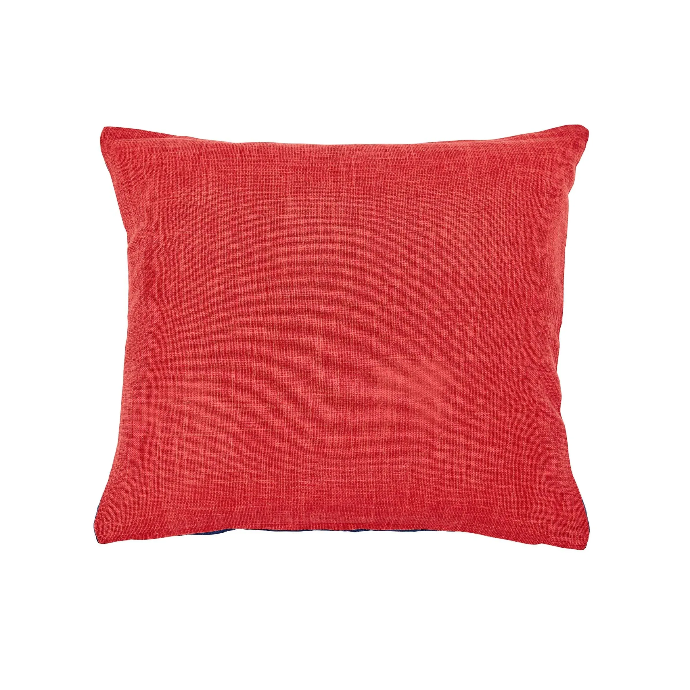 Square Cushion with Reverse - Blue, Velvet