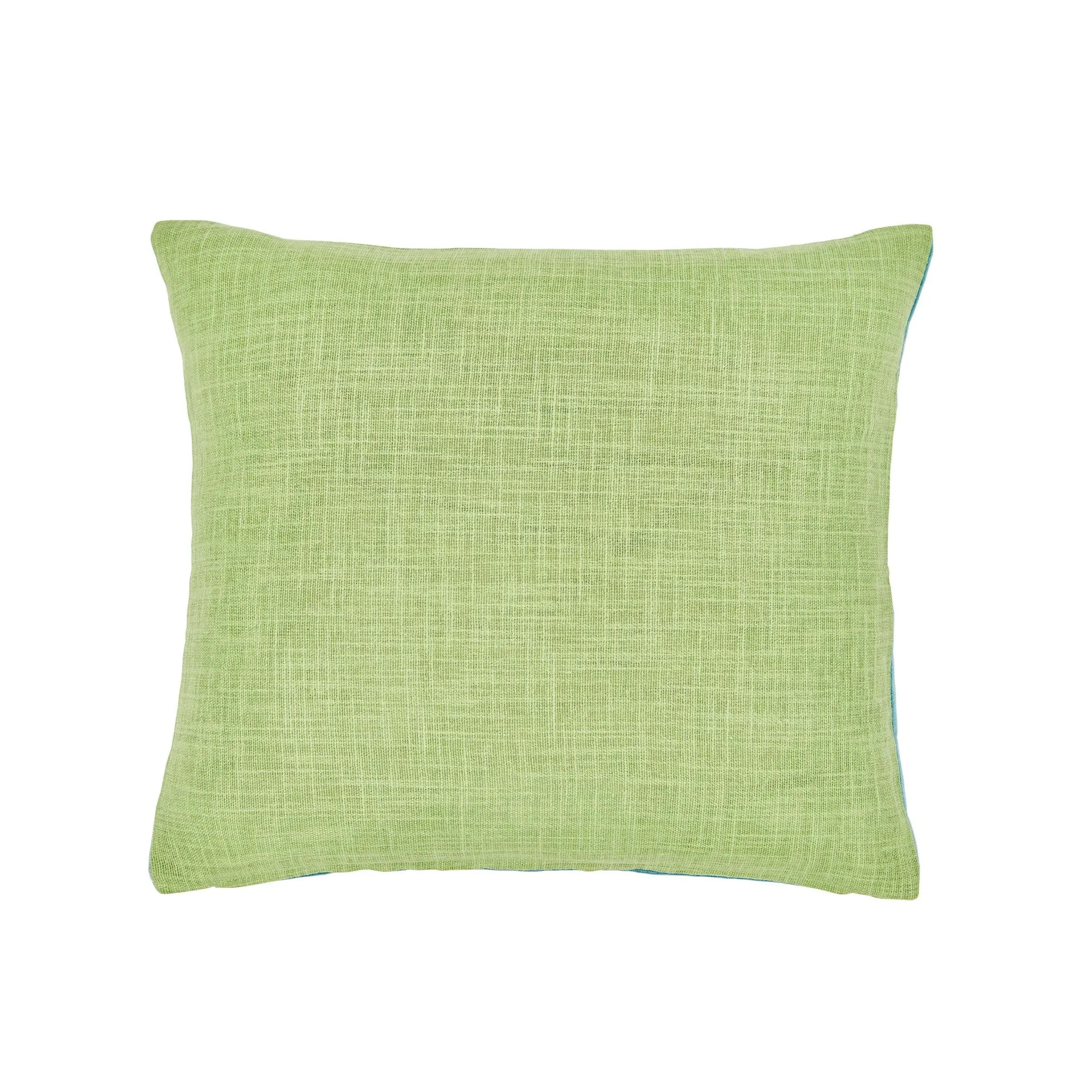 Square Cushion with Reverse - Green, Velvet