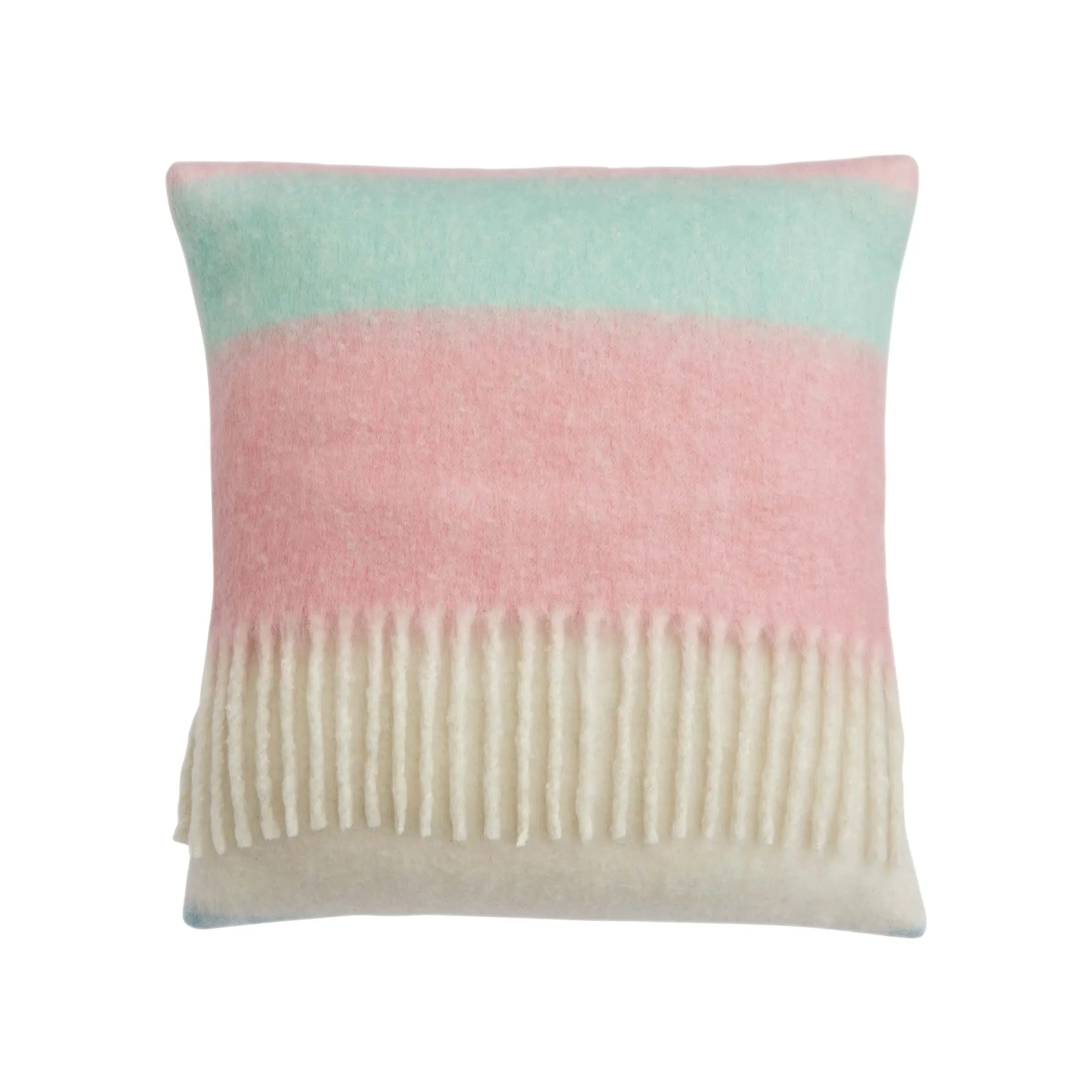 Square Landscape Cushion with Fringe - Multi