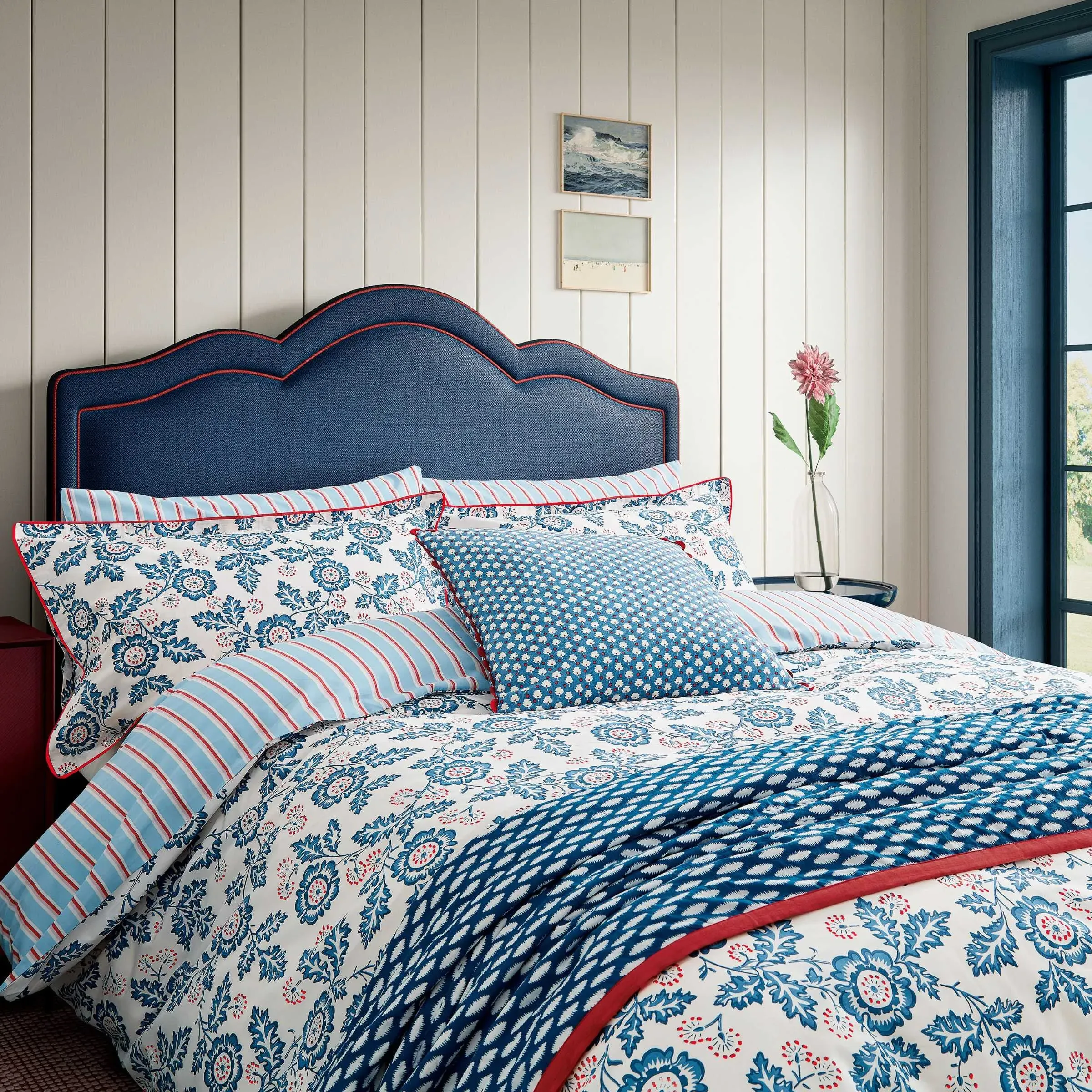 Standard Pillowcases Set - Blue, Cotton Percale