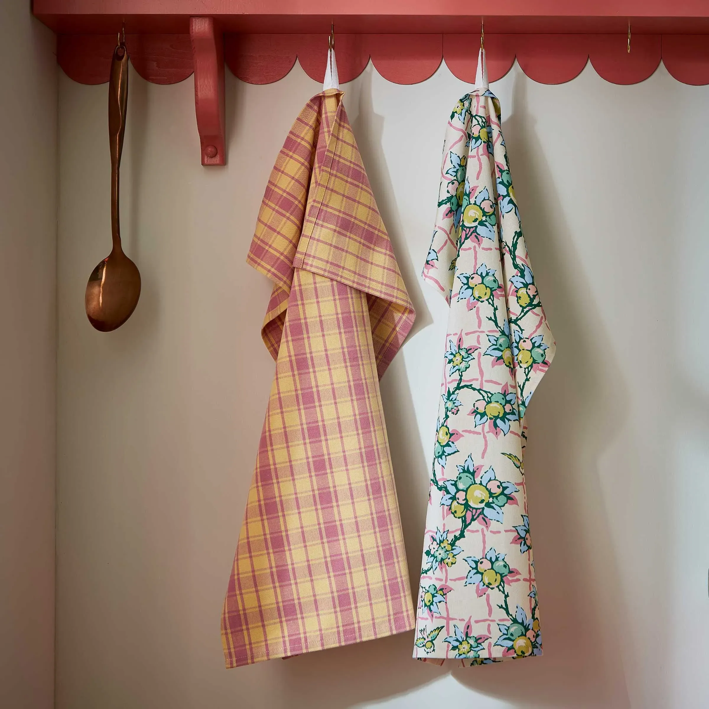 Woven Check & Berry Grove Tea Towels - Multi, Cotton (Set of 2) product