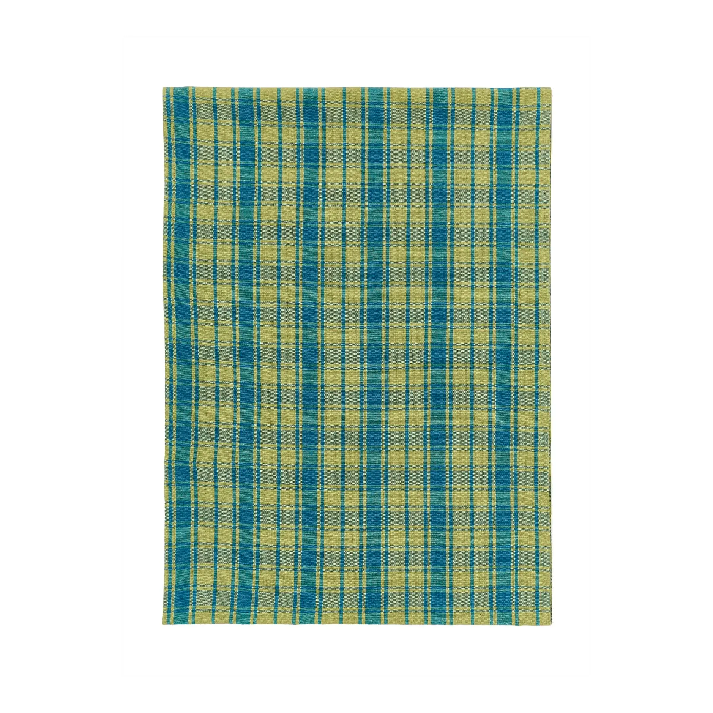Woven Check Table Runner - Green, Cotton product