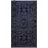 Bath Towel with Floral Pattern - Blue, Cotton
