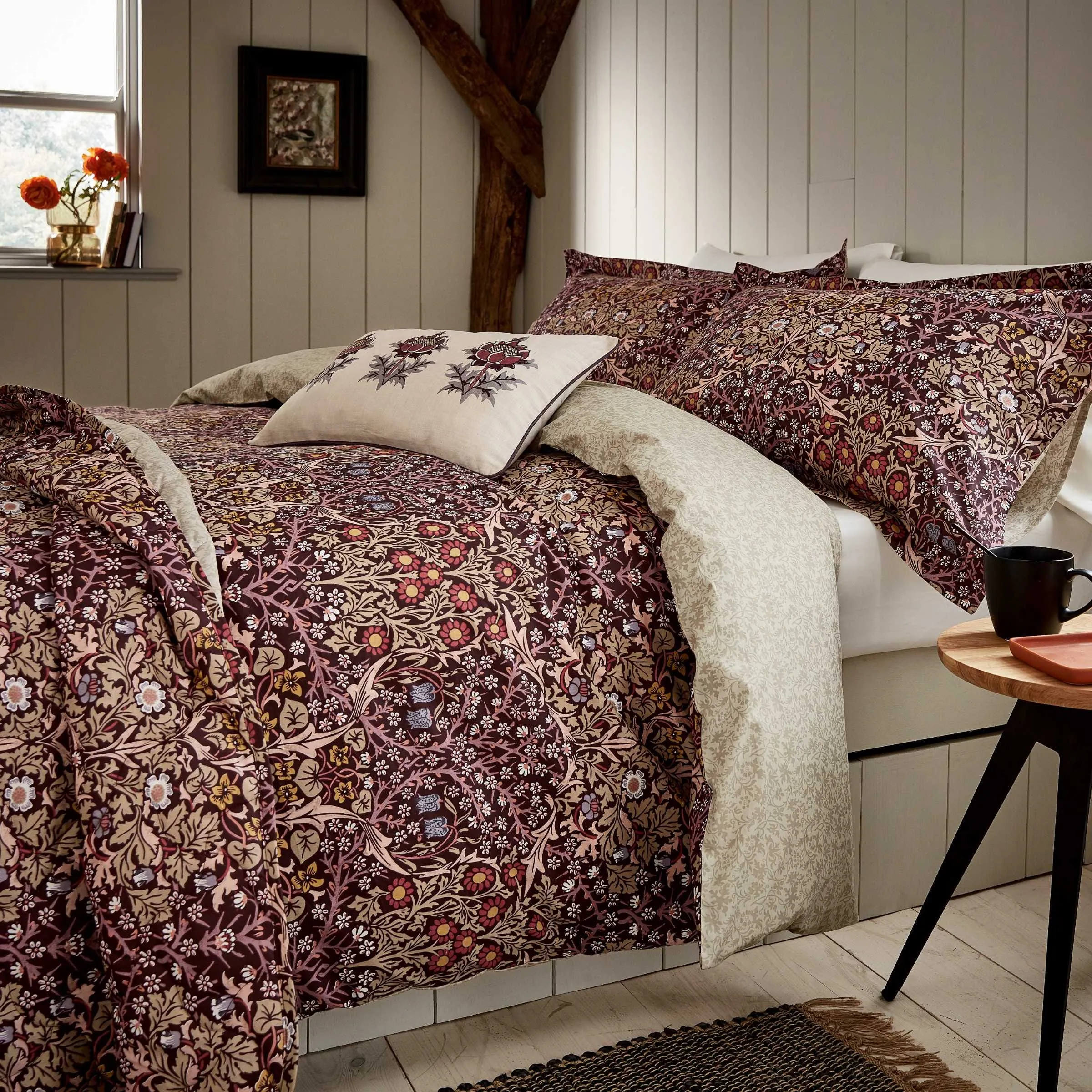 Blackthorn Single Duvet Cover Set - Damson, Cotton Percale product