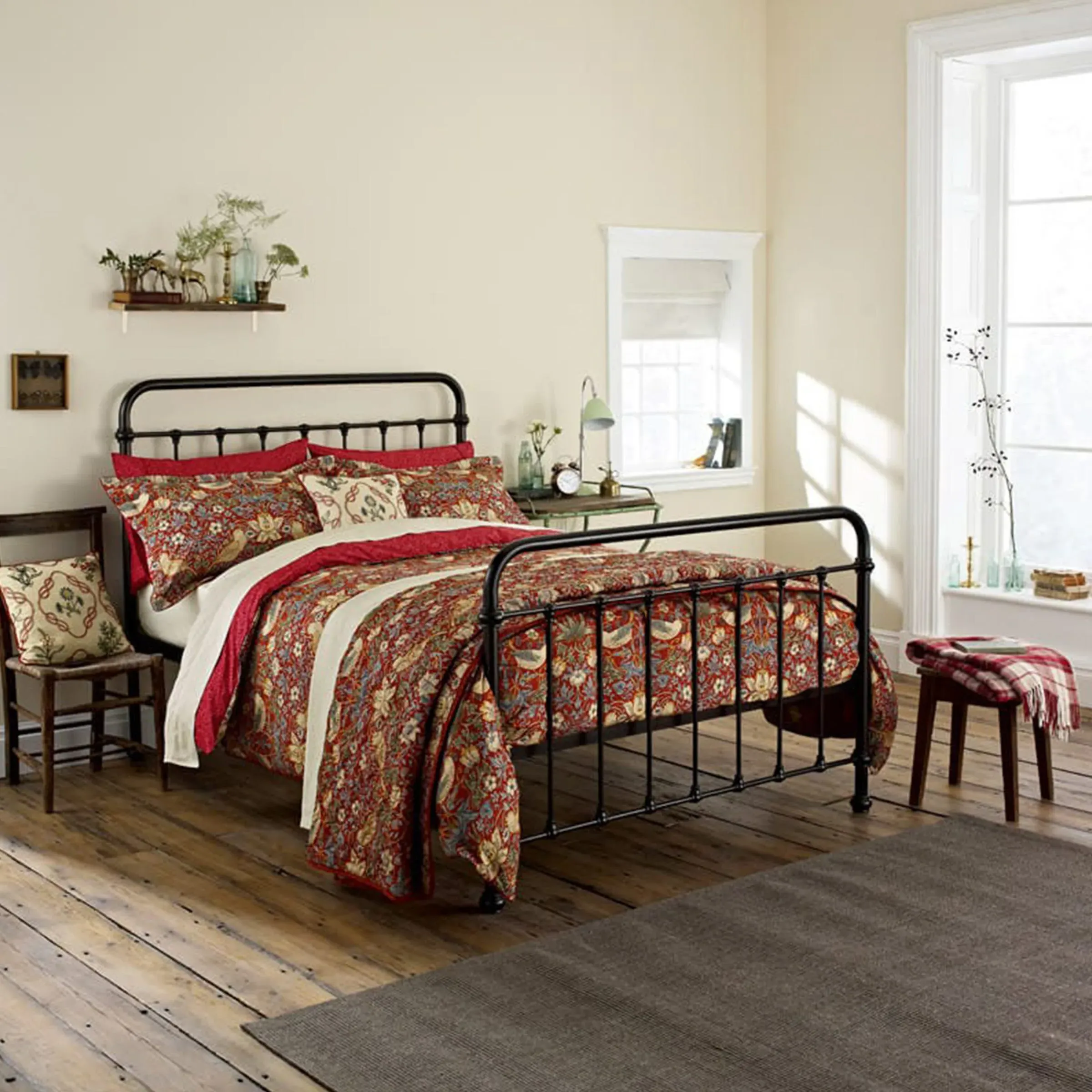 Double Duvet Cover Set - Crimson, Cotton