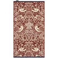 Hand Towel with Strawberry Thief Pattern - Red