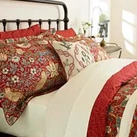 King Size Duvet Cover Set - Crimson, Cotton