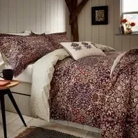 King Size Duvet Cover Set - Damson, Cotton