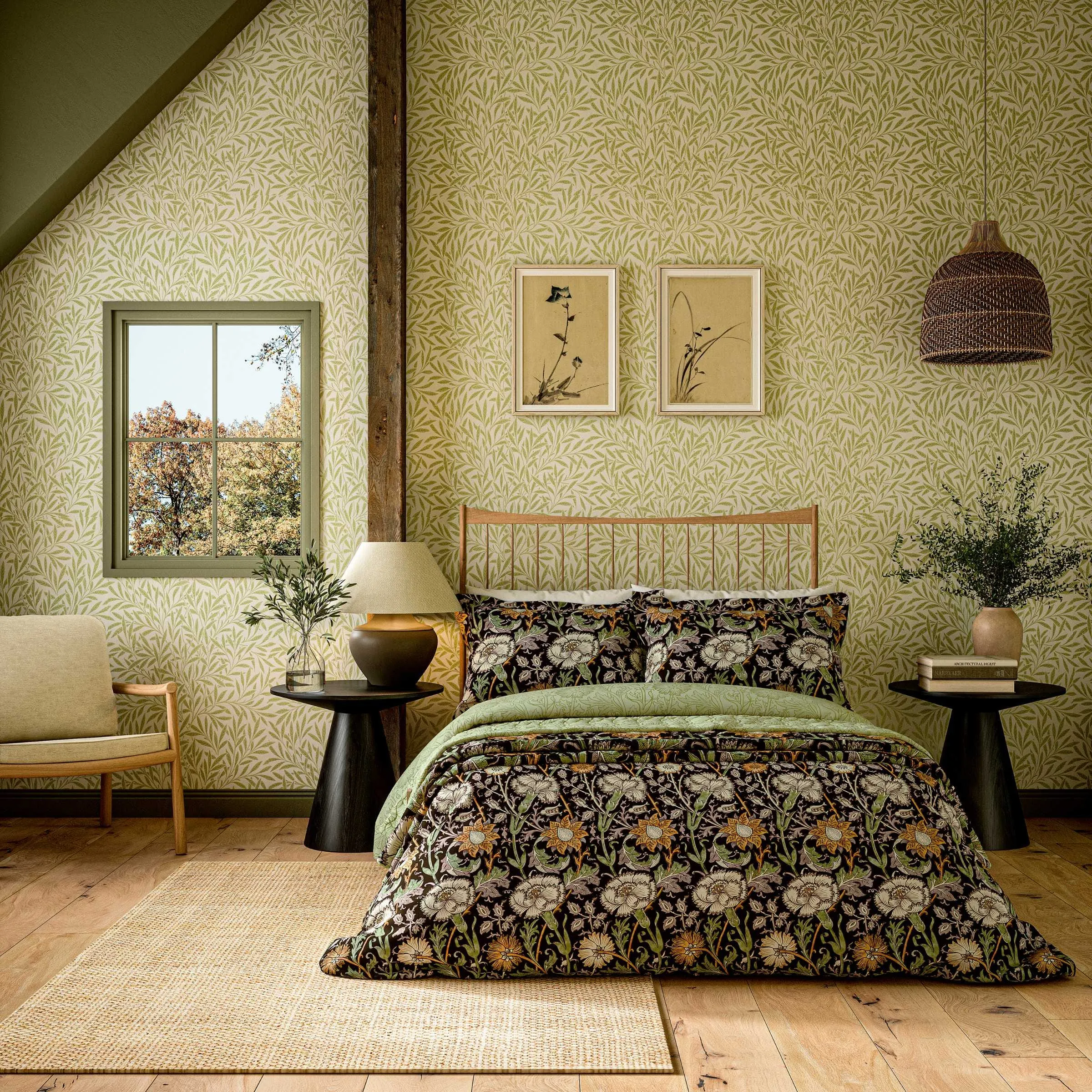 Pink & Rose Single Duvet Cover Set - Blackthorn, Cotton Percale alternate view