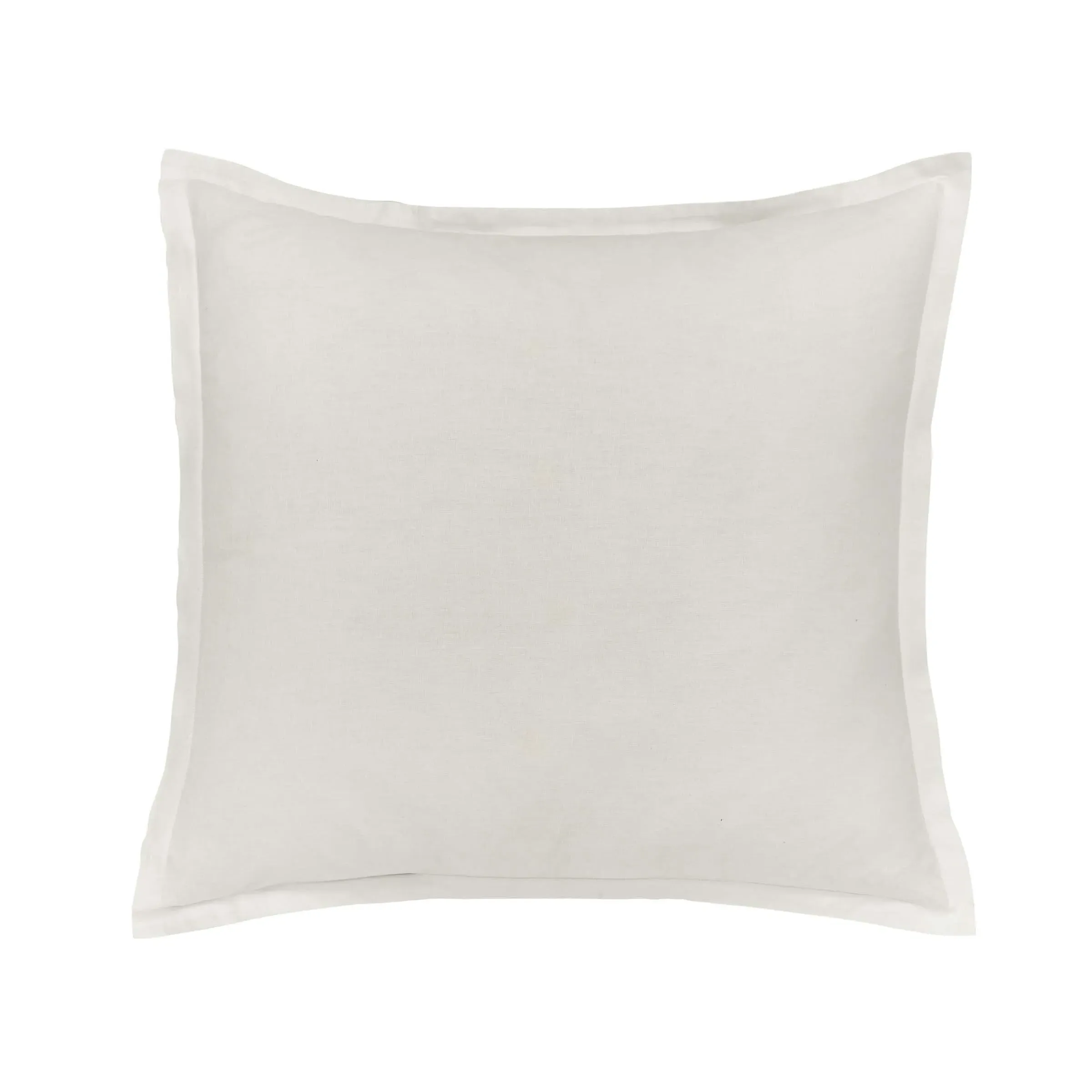 Sham Pillowcase with Flange - Silver, Cotton Linen image