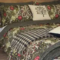 Single Duvet Cover Set Seaweed - Black, Cotton