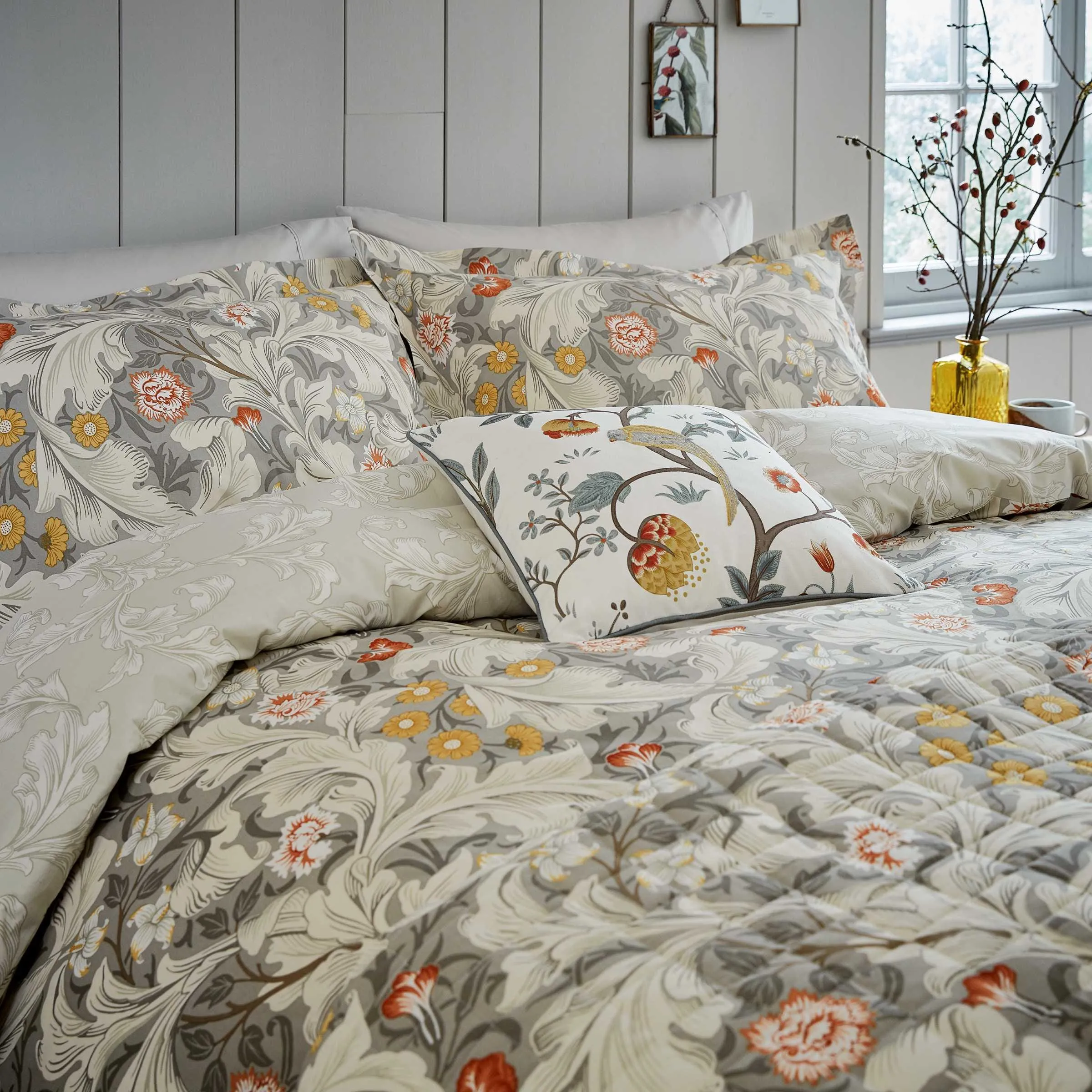 Single Duvet Cover Set with Pillowcase - Grey image