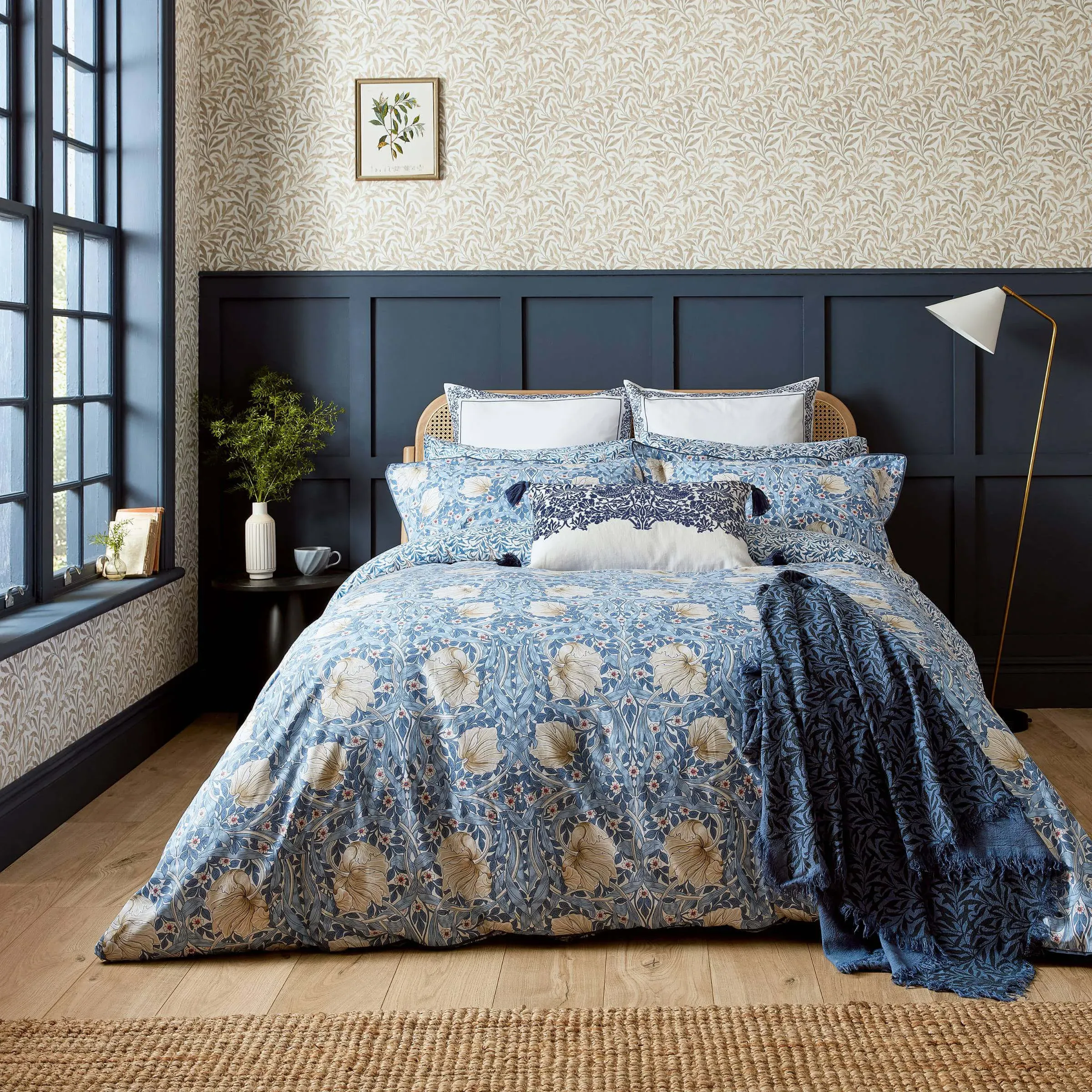 Single Duvet Cover Set - Woad Blue, Cotton