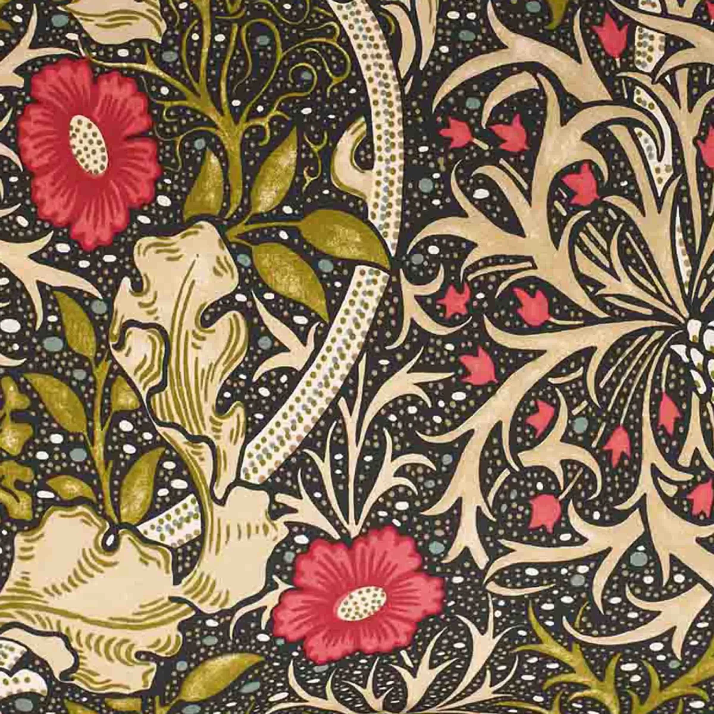 Square Cushion with Tree Embroidery - Black, Cotton