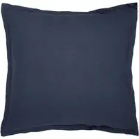 Square Pillowcase Plain Dye - Blue, Cotton Linen