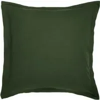 Square Pillowcase Plain Dye - Green, Cotton Linen