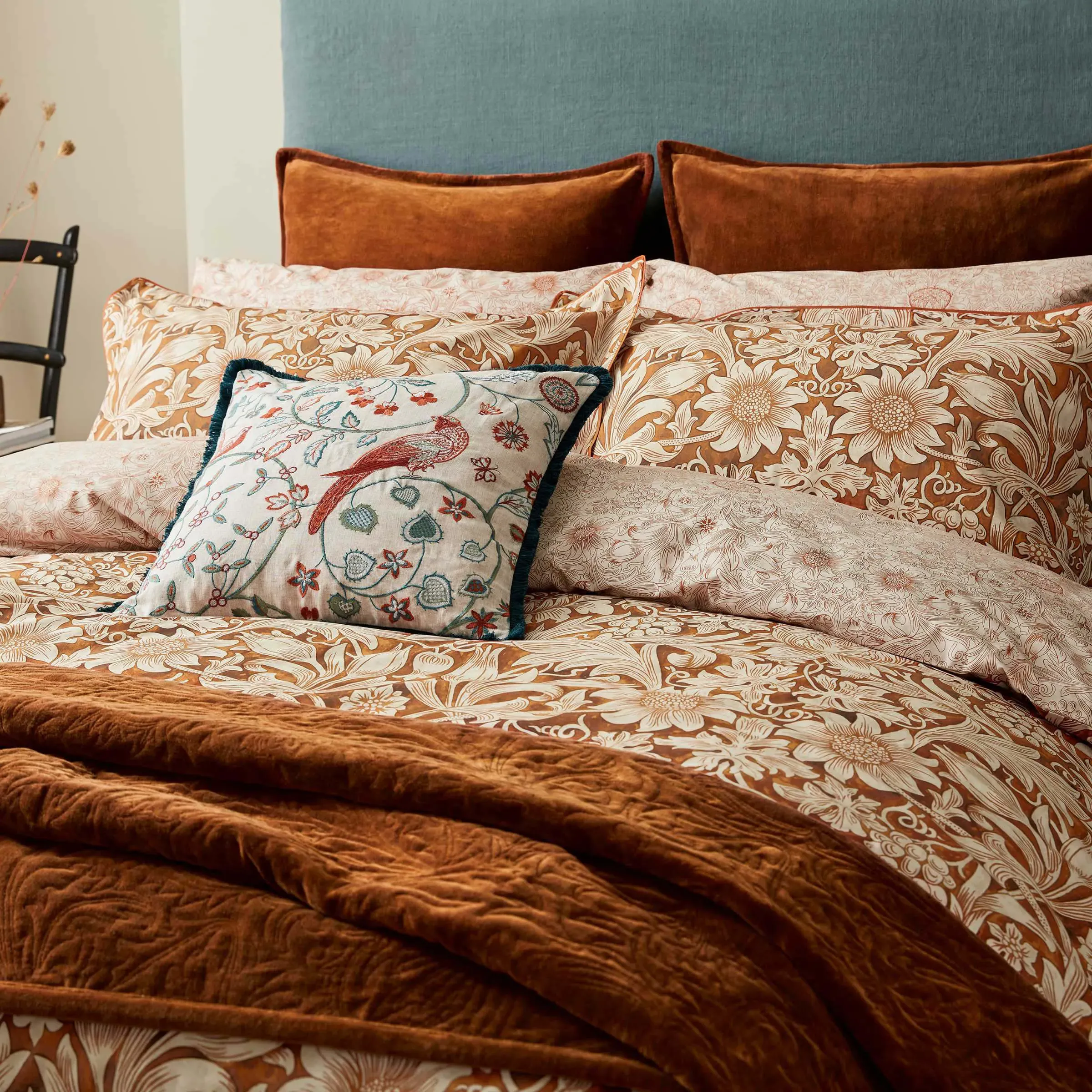 Sunflower Single Duvet Cover Set - Saffron, Cotton product