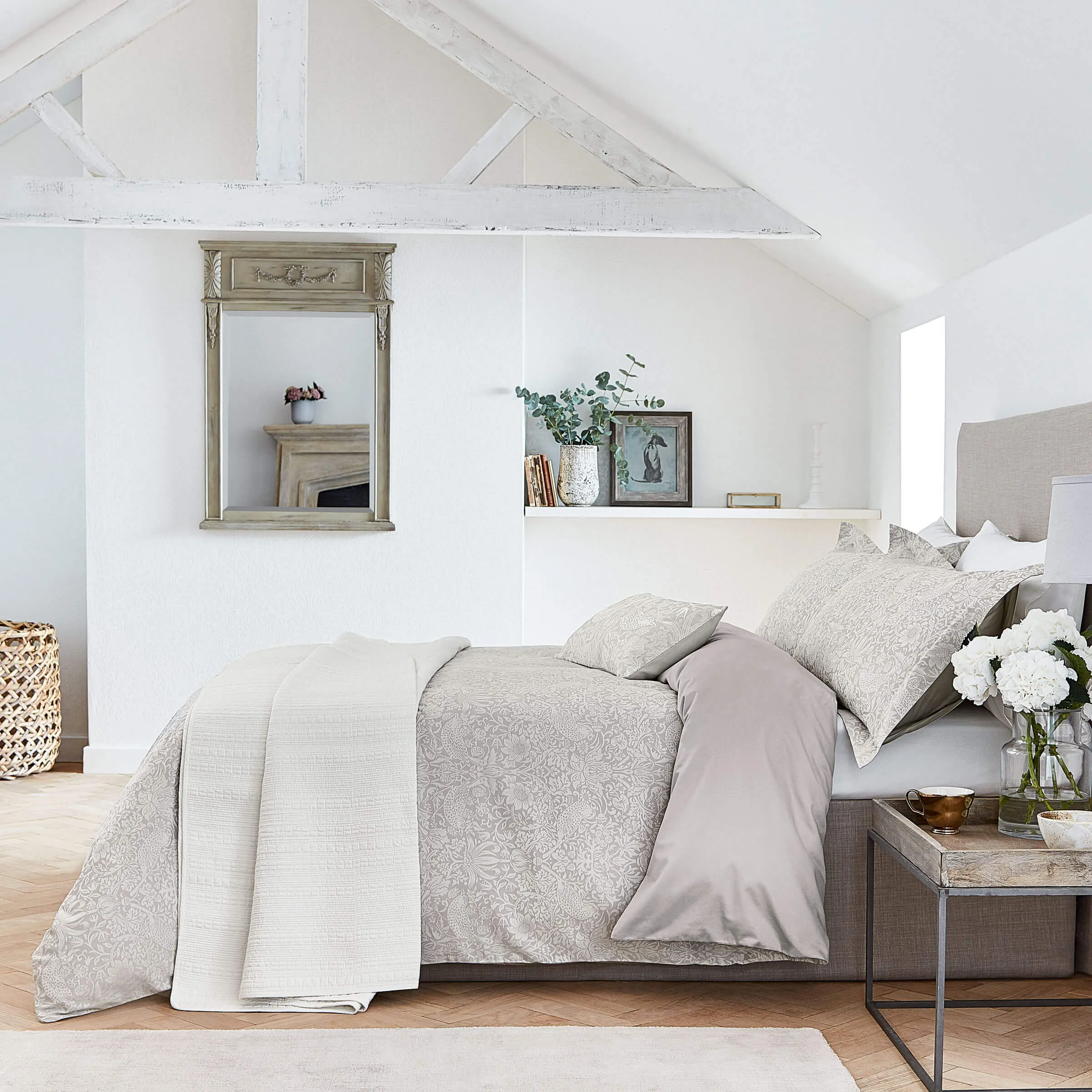 Super King Duvet Cover - Pebble, Cotton image