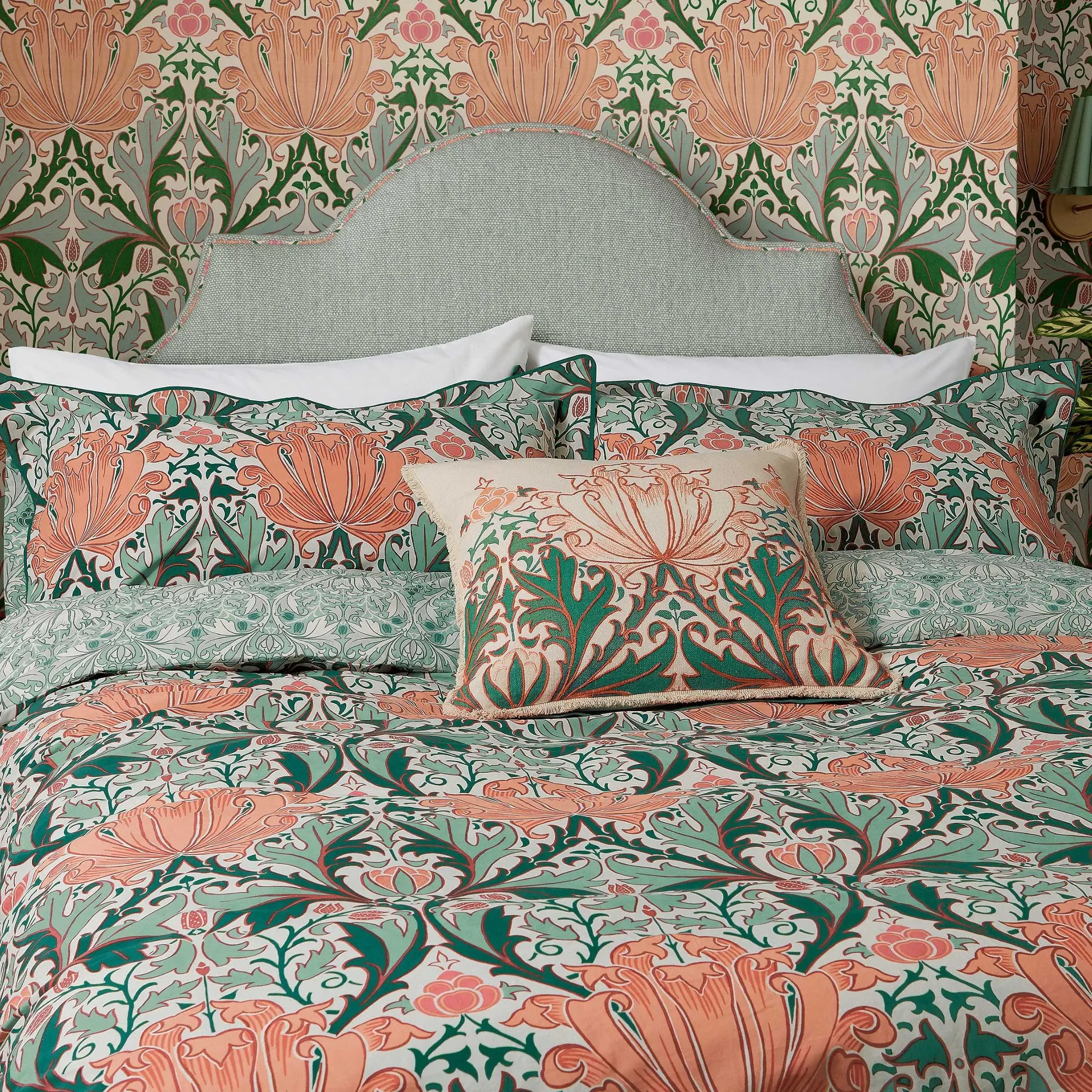 Super King Duvet Cover Set - Peach, Cotton image