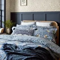 Super King Duvet Cover Set - Woad Blue, Cotton