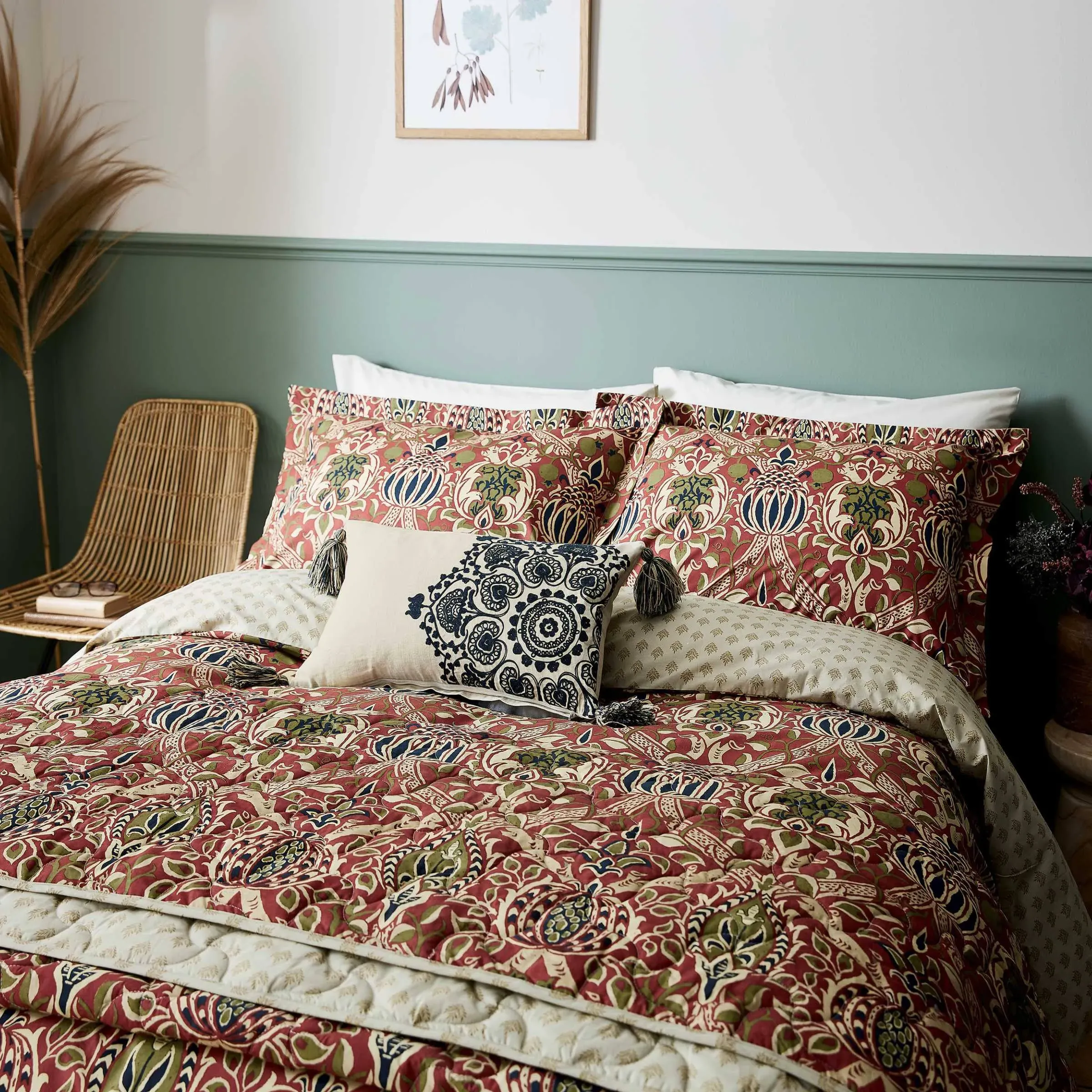 William Morris Granada Single Duvet Cover Set - Indigo, Cotton product