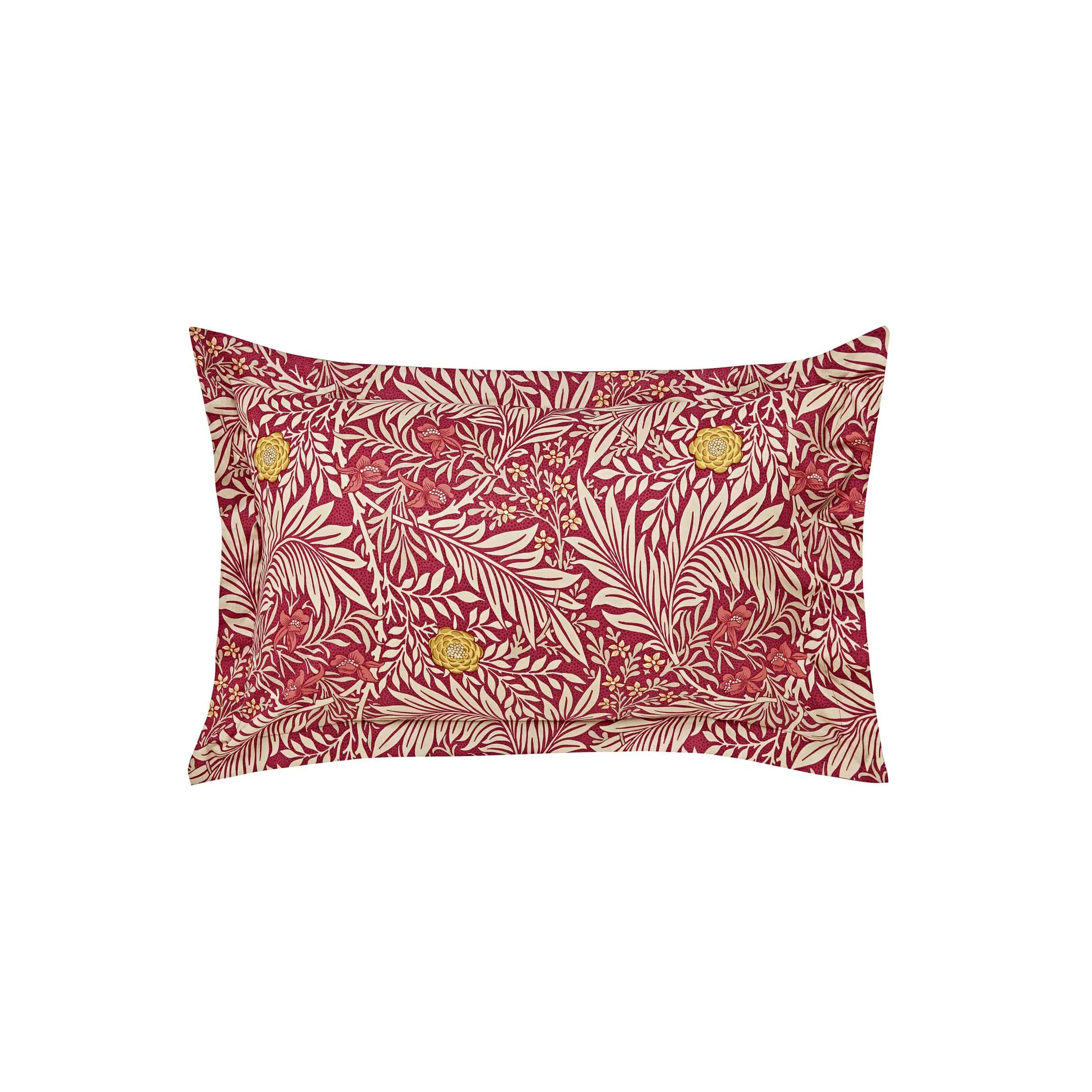 William Morris Larkspur Double Duvet Cover Set - Crimson Red, Cotton alternate view