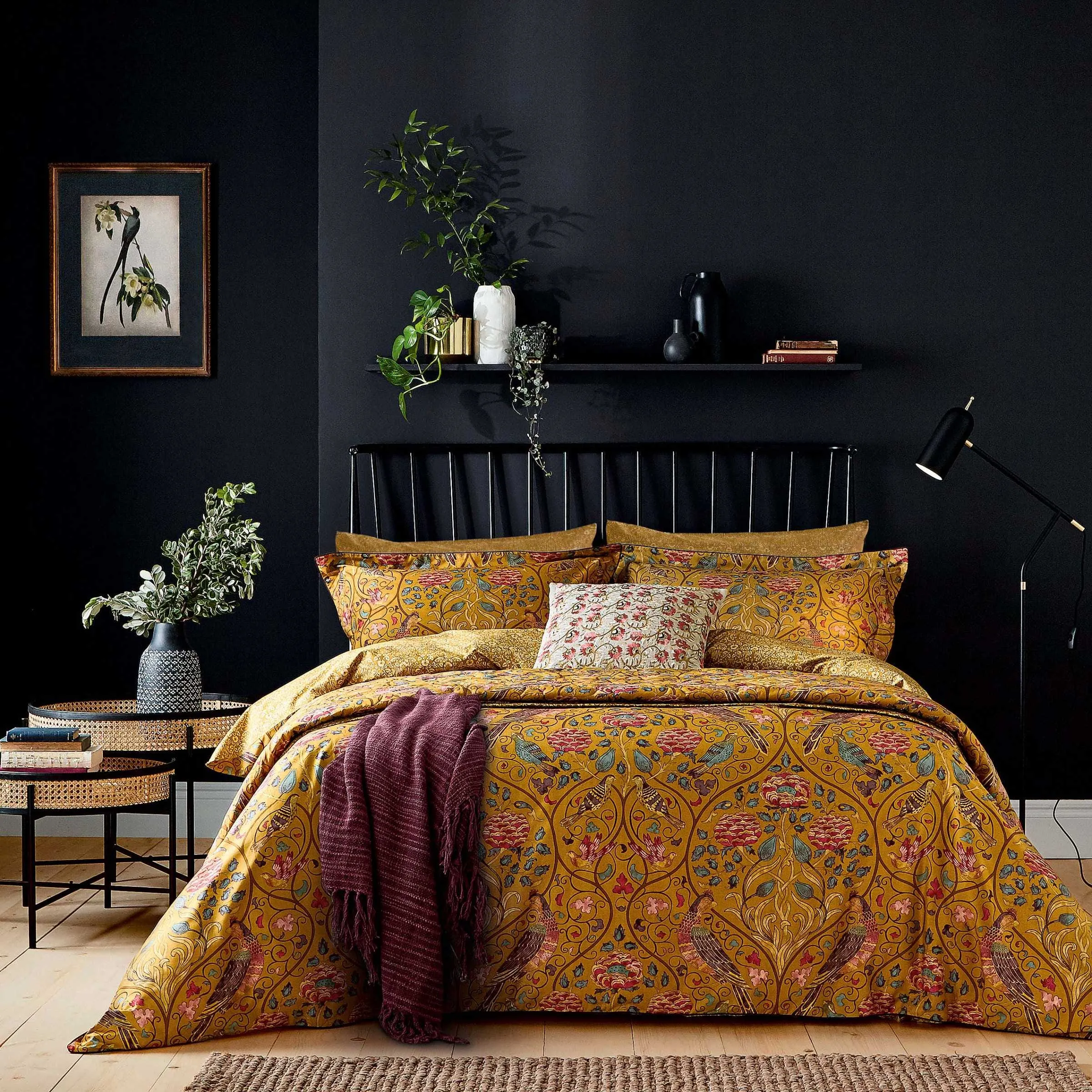 William Morris Seasons By May Double Duvet Cover Set - Saffron, Cotton alternate view