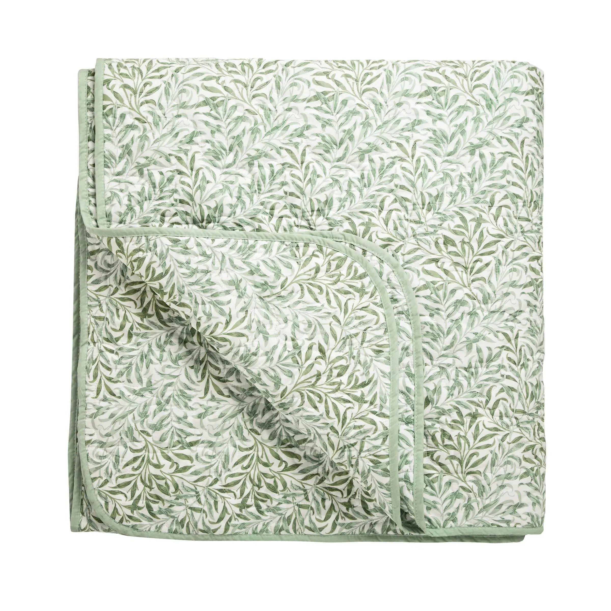 Willow Boughs Quilted Throw - Sage, Cotton Percale product