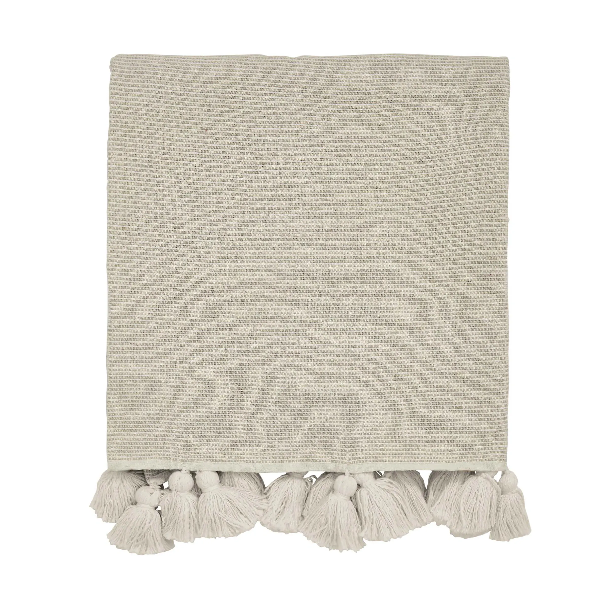 Woven Throw with Tassels - Linen, Cotton image