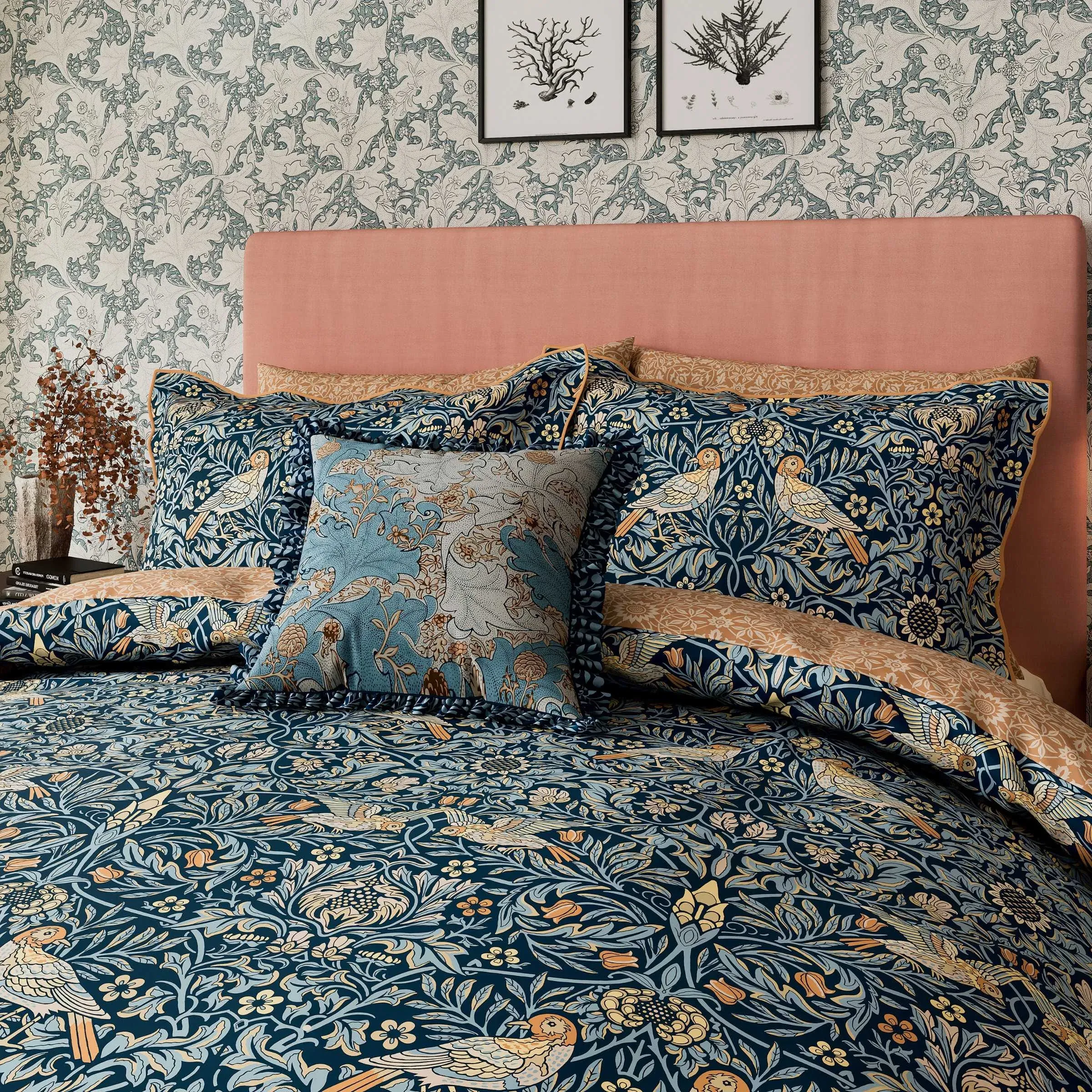 Single Duvet Cover Set - Webb's Blue, Cotton