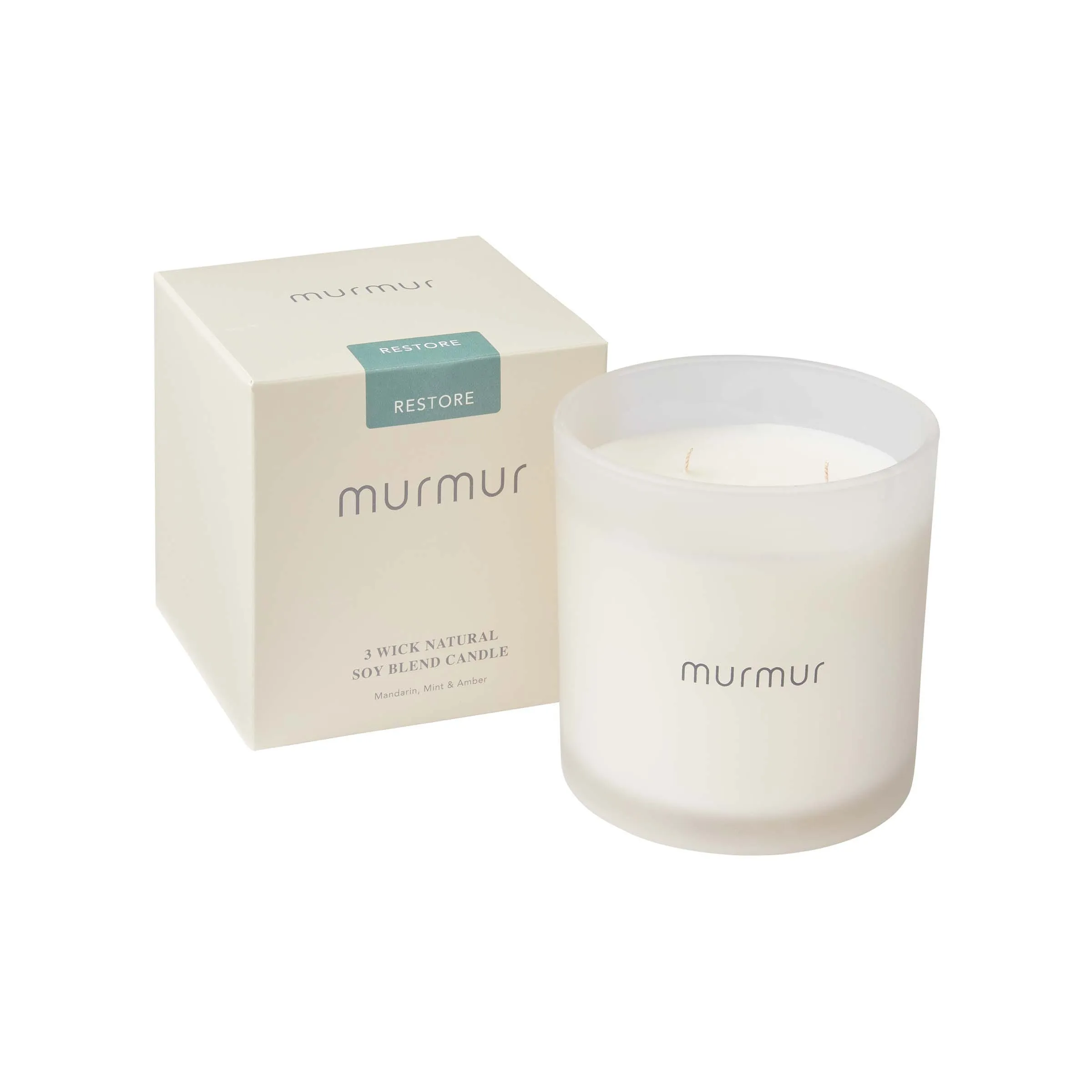 3-Wick Scented Candle Restore - Amber