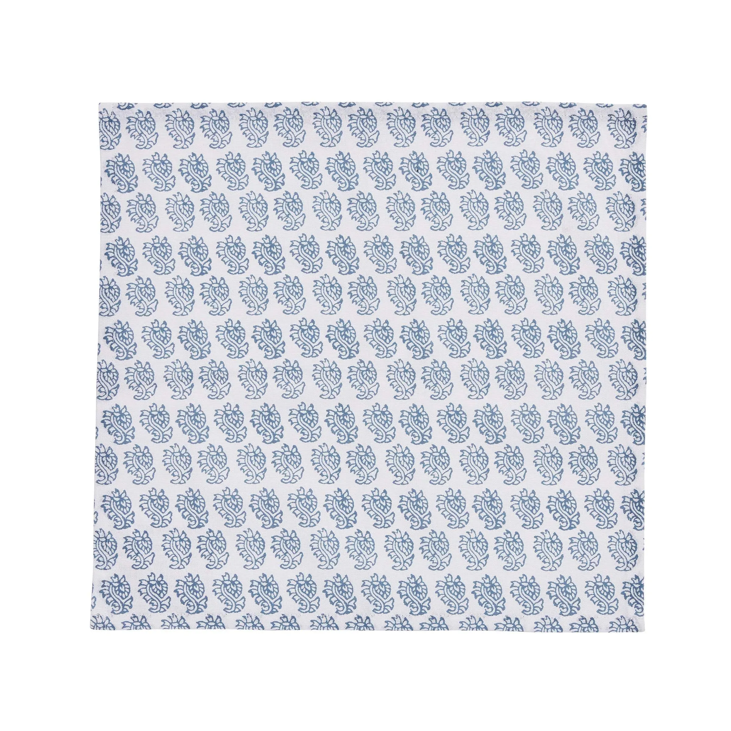 4-Pack Napkins Blockprint - Blue, Cotton image