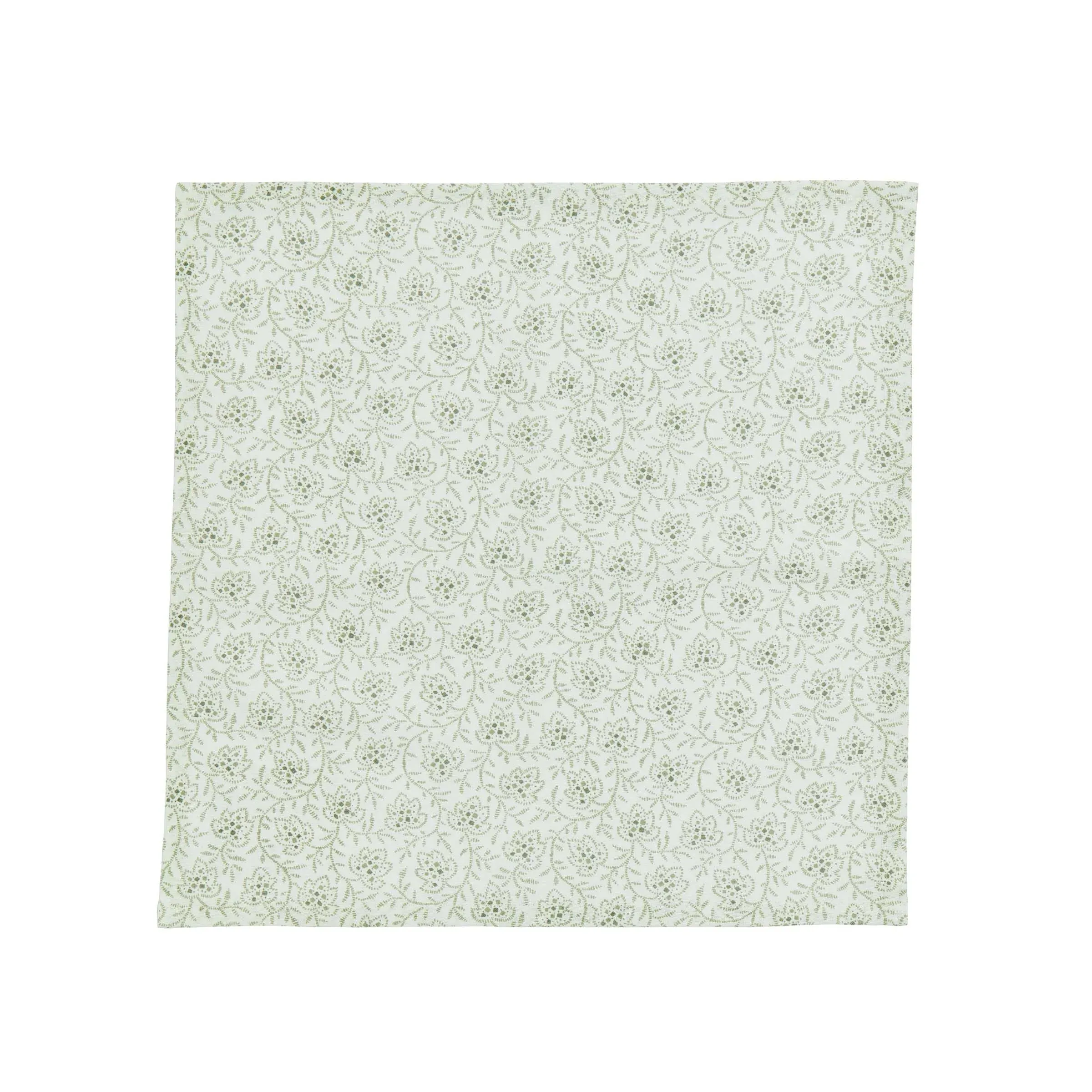 4-Pack Napkins with Vine Pattern - Sage, Cotton image