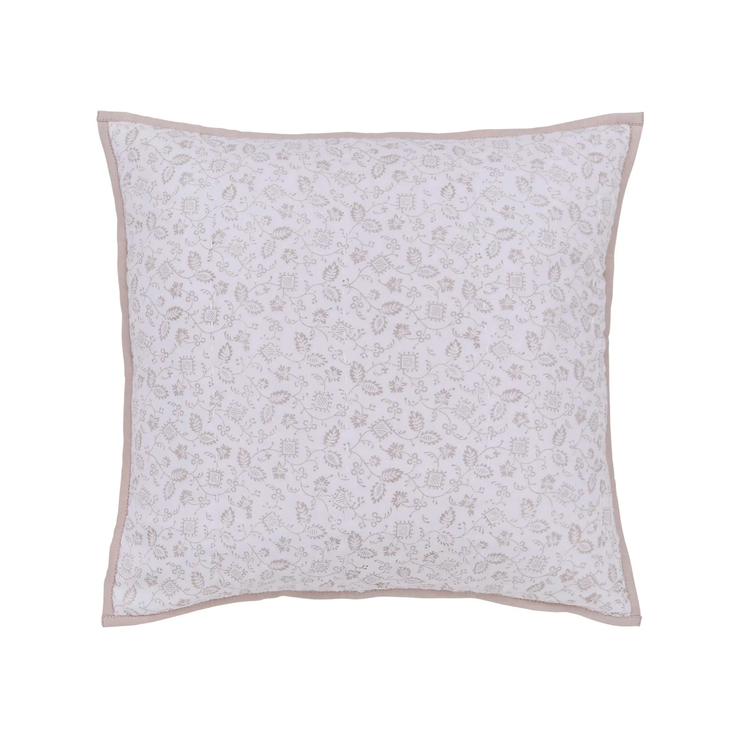 40cm Cushion Hand-Quilted - Linen, Cotton image