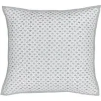 40cm Cushion with Quilted Detail - Grey, Cotton