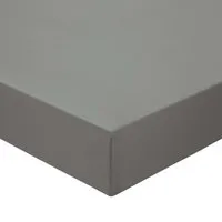 500 Thread Count Double Fitted Sheet - Storm Grey, Cotton Sateen alternate view
