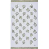 Bath Sheet Floral Pattern - Green, Cotton