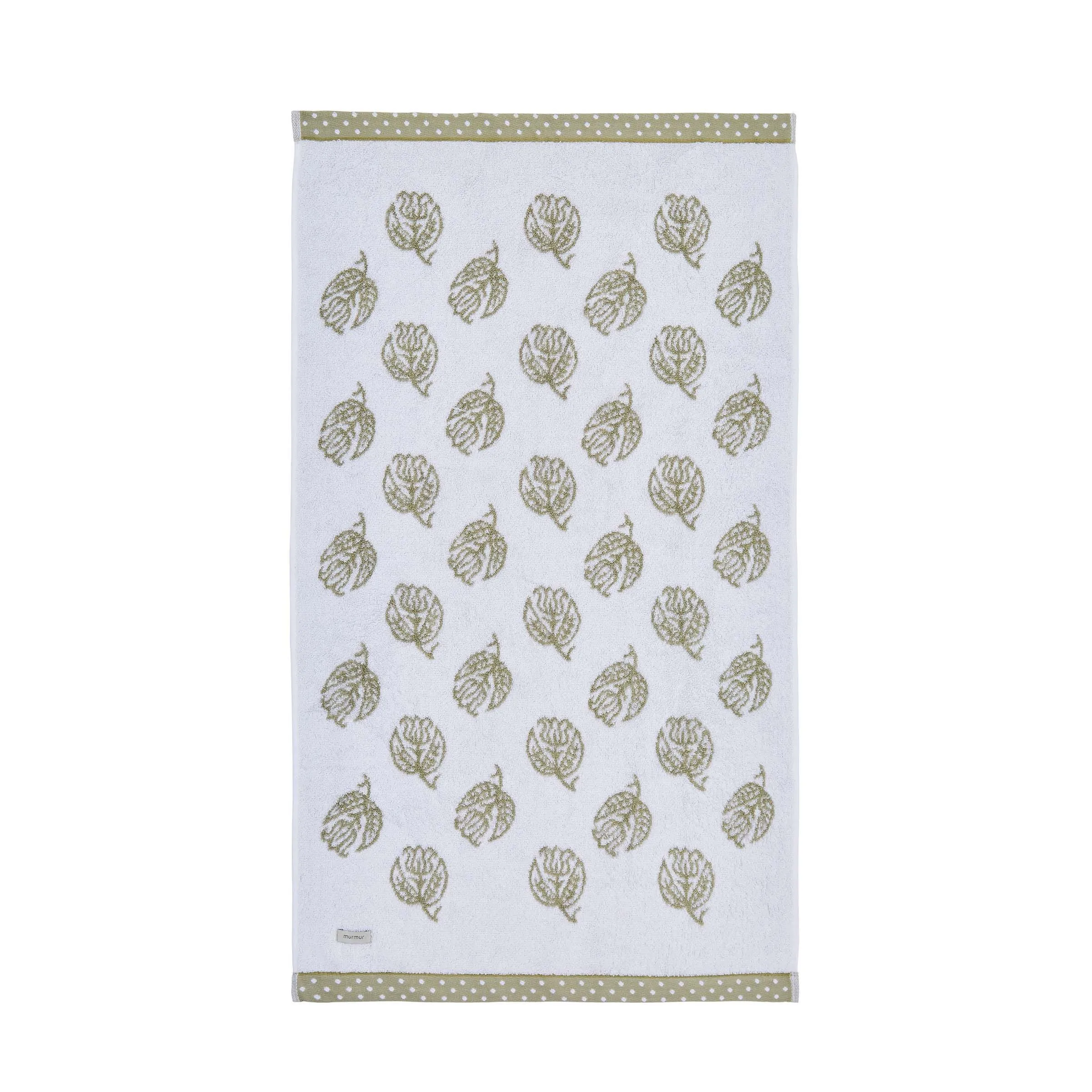 Bath Sheet Floral Pattern - Green, Cotton