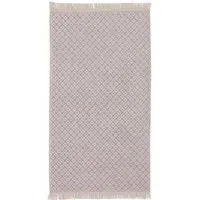 Bath Towel with Geo Pattern - Heather, Cotton