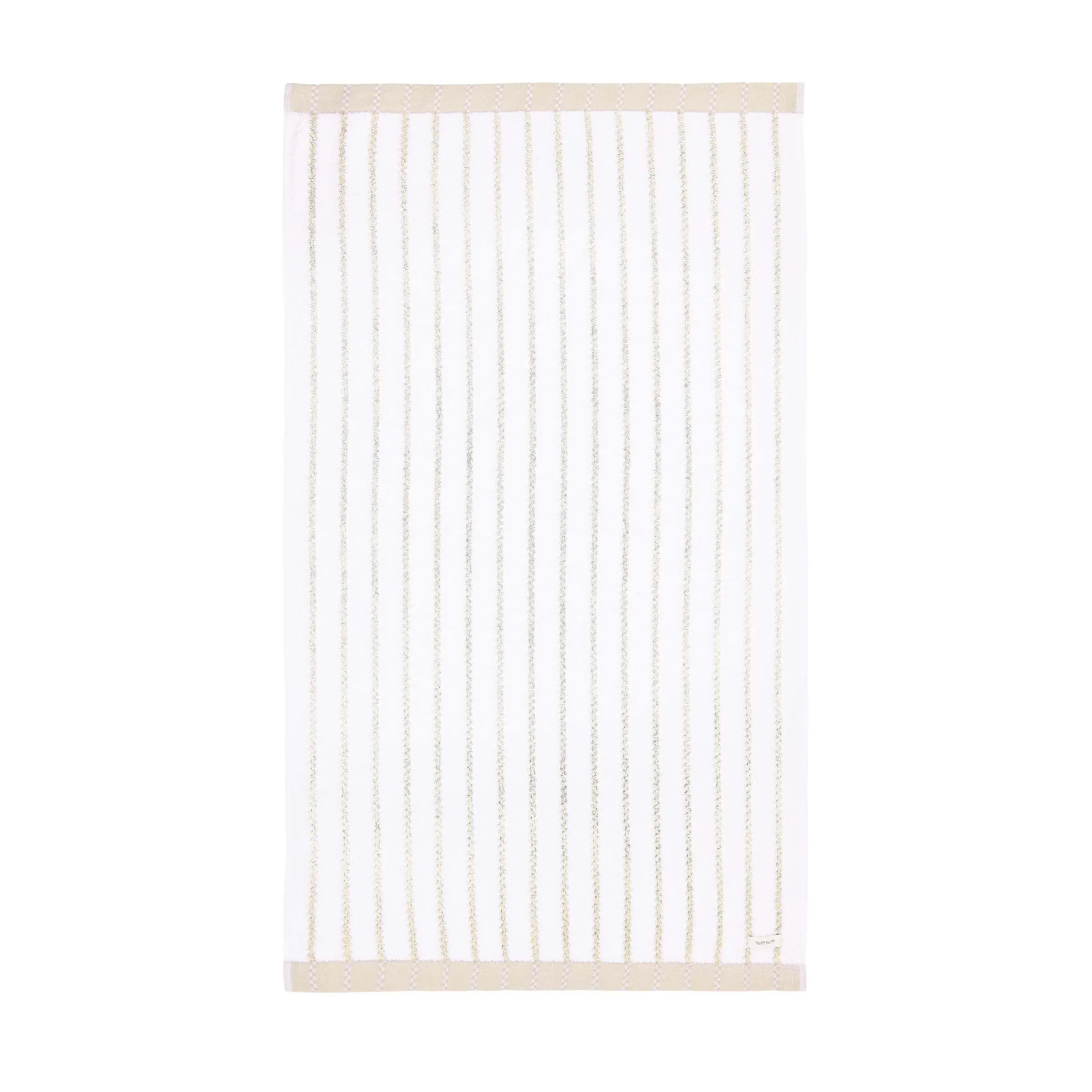 Bath Towel with Striped Hem - Linen, Cotton