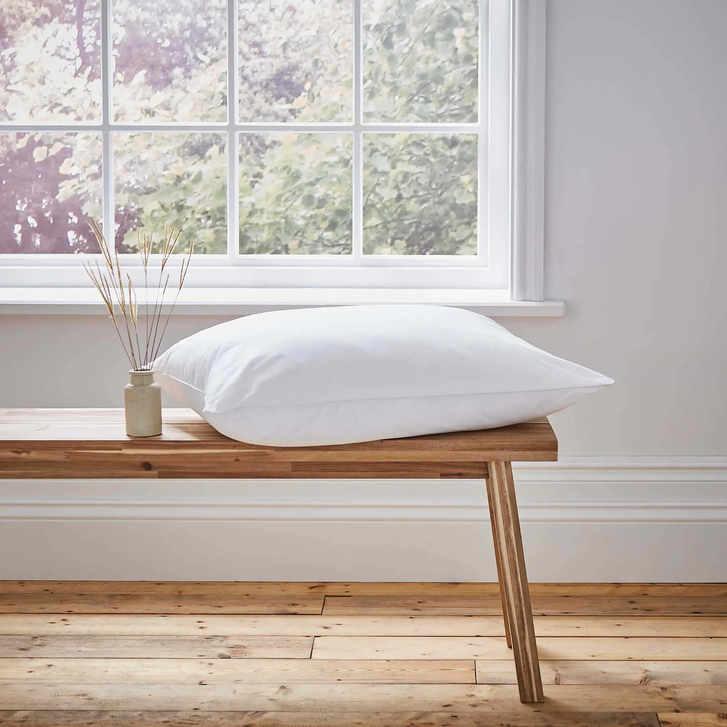 Contour Standard Pillow - White, Cotton product