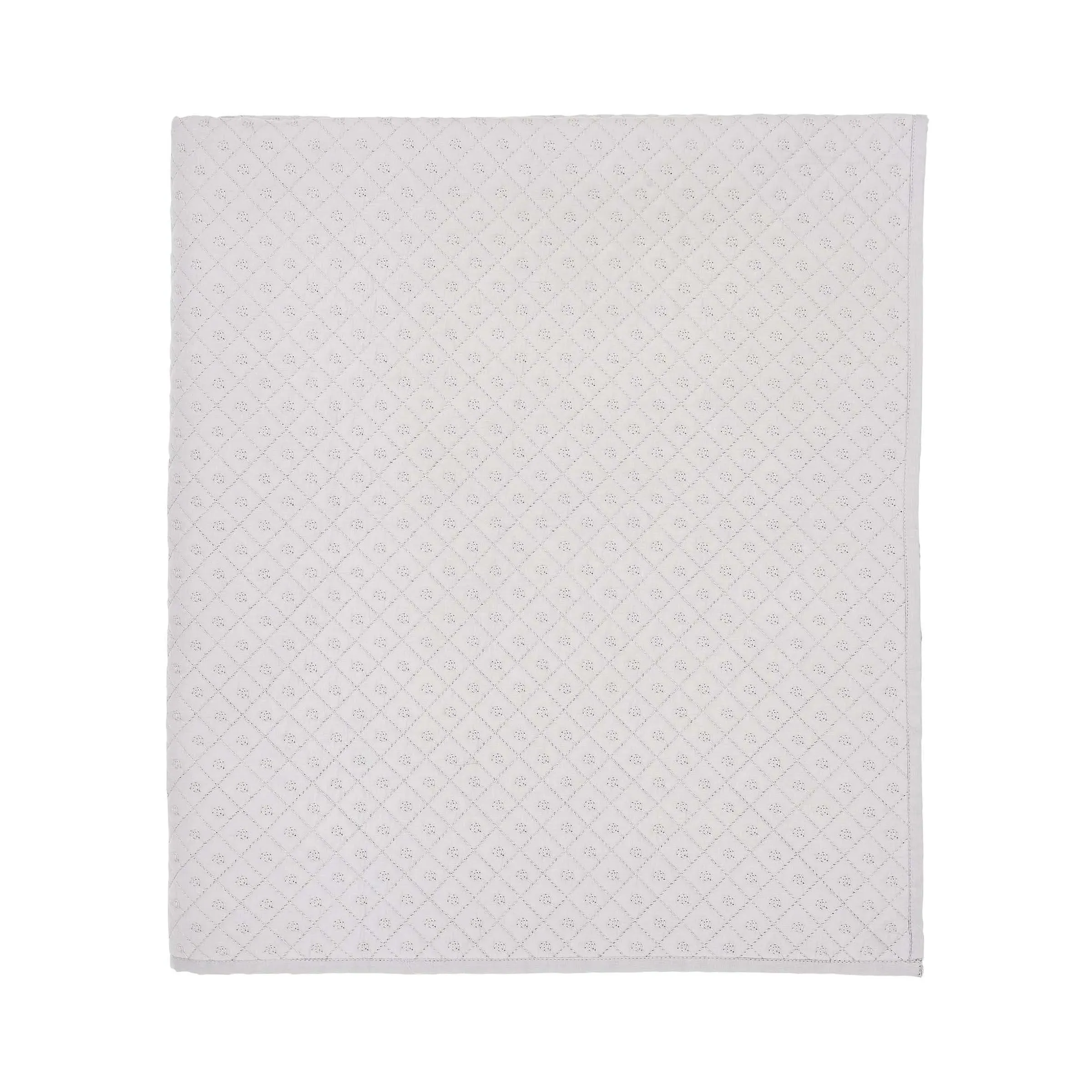 Cynthia Quilted Throw - Cloud Grey, Cotton product