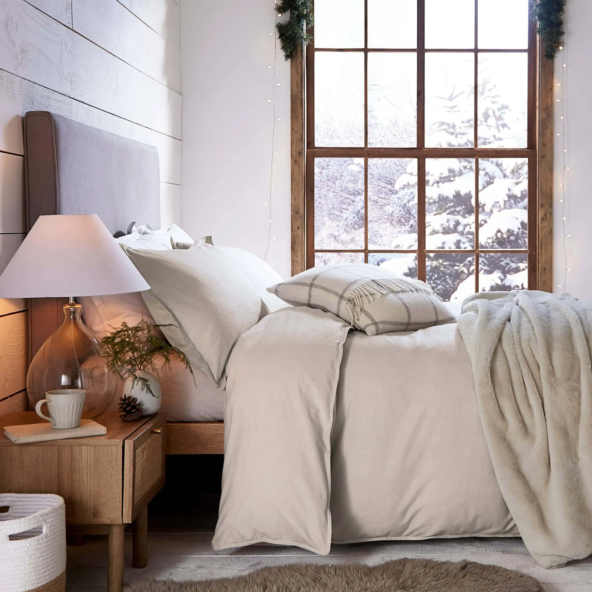 Double Duvet Cover - Linen, Brushed Cotton