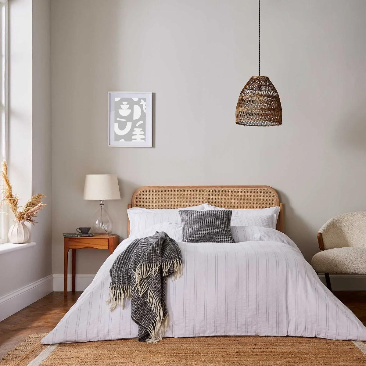 Double Duvet Cover Set - Cloud Grey, Cotton