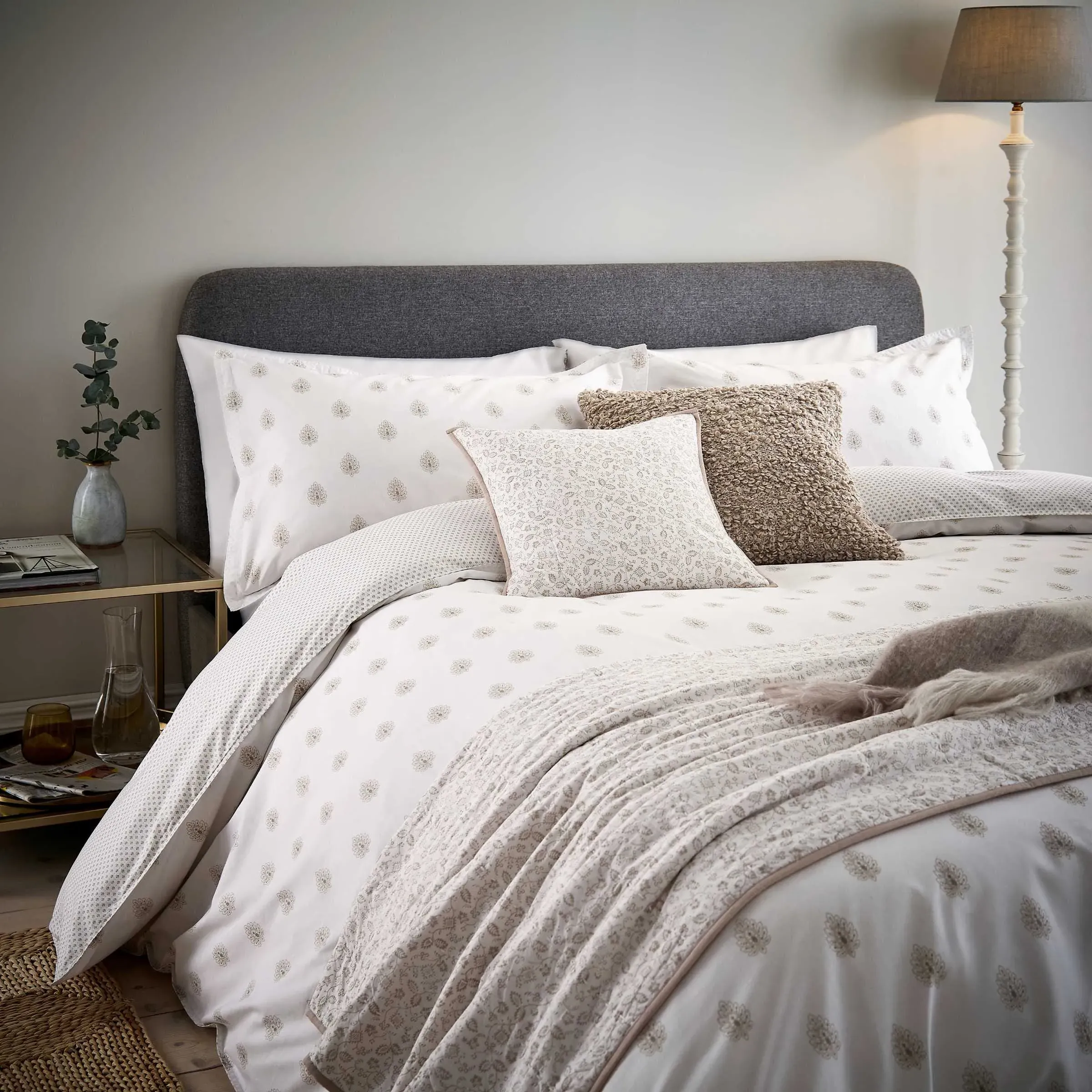 Double Duvet Cover Set - Linen, Cotton Percale