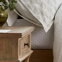 Double Fitted Sheet - Green, Cotton Percale