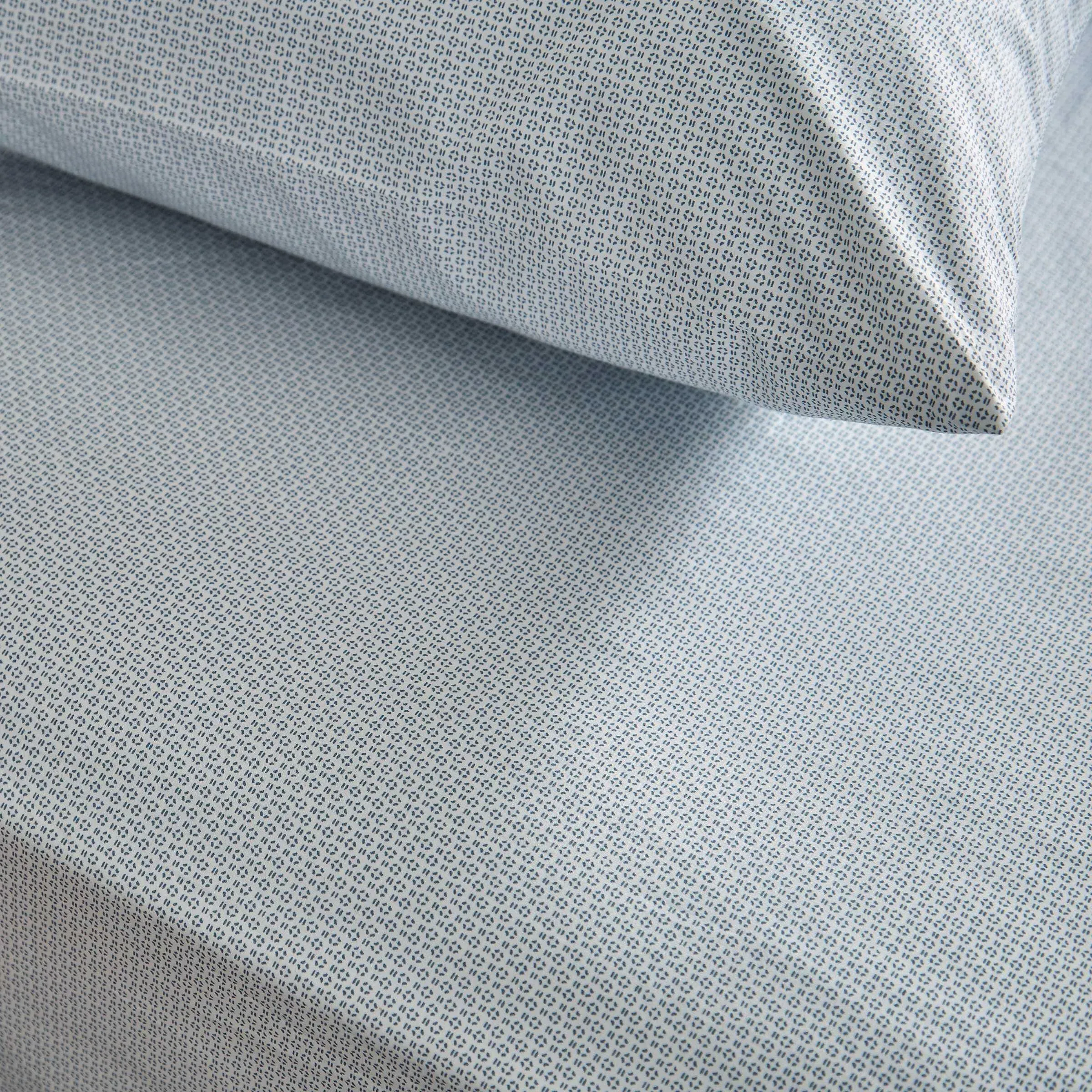 Edith King Size Fitted Sheet - Ballintoy Blue, Cotton Percale product