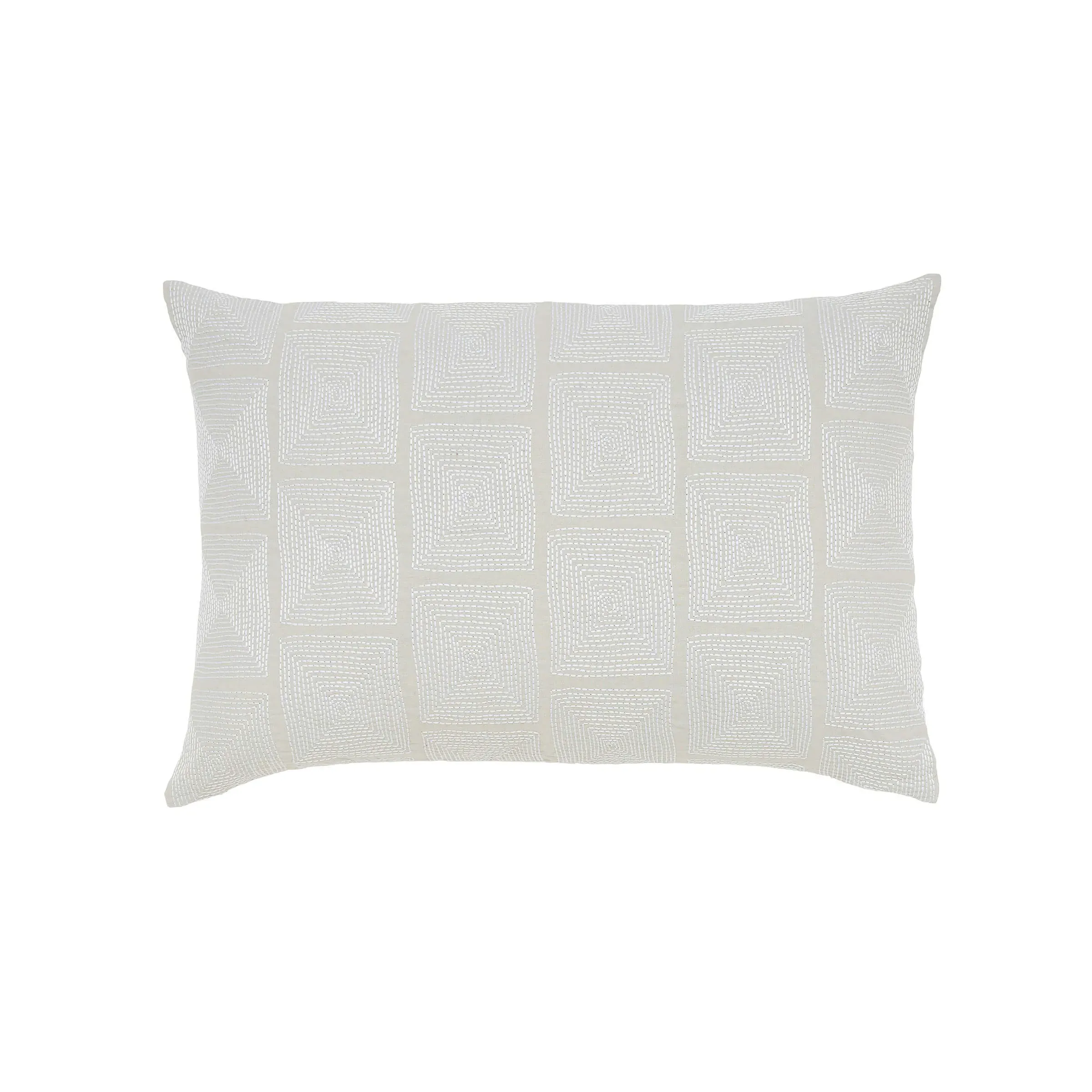 Embroidered Cushion - Cloud Grey