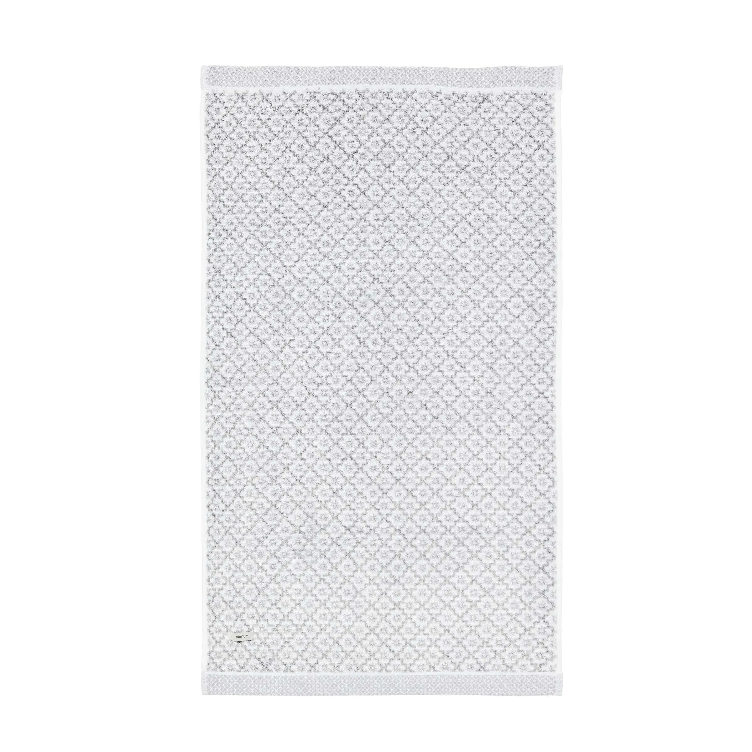 Hand Towel with Jacquard Pattern - Grey, Cotton